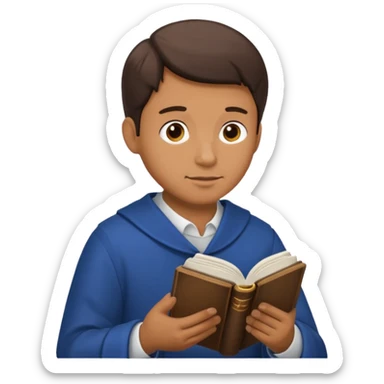 Guy who reads Bible sticker