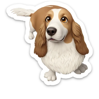 brown eyes with bird and dog sticker