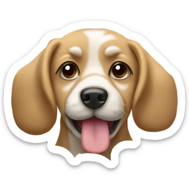 dog crying noodles and waffles sticker