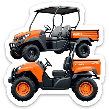 Farm Utility Vehicle (UTV) - Kubota RTV-XG850 (Model Year: 2021) (Iconic colour: Orange) sticker