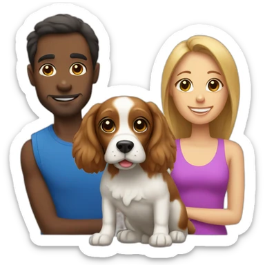 Sprinter spaniel with man and woman sticker