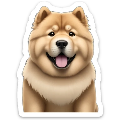 chow chow in a black tesla model 3 car sticker