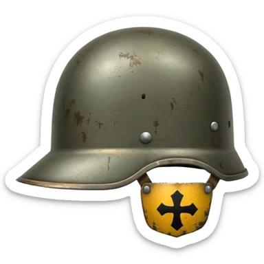 military simple helmet ww sticker