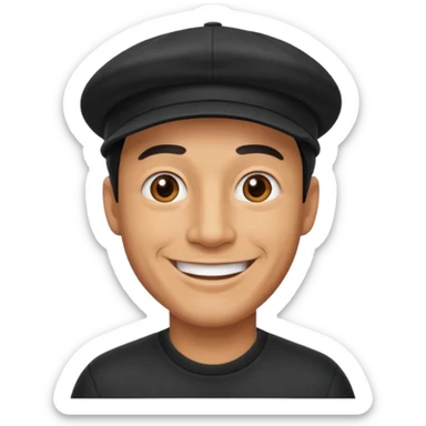 Dad joke dad with black cap sticker