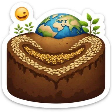 erde wird mit samen voll gemahct sticker