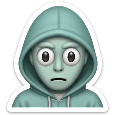 Squidward in the hood sticker