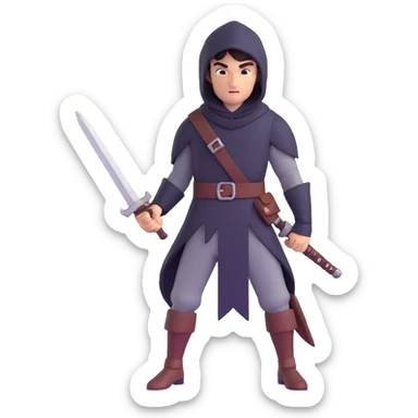 rogue thief with daggers sticker