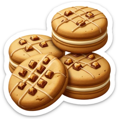 Cookis praline and hazelnut and cramel sticker
