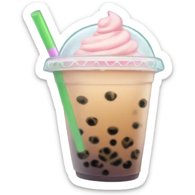 Bubble tea kawii sticker