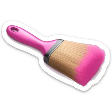 pink brush sticker