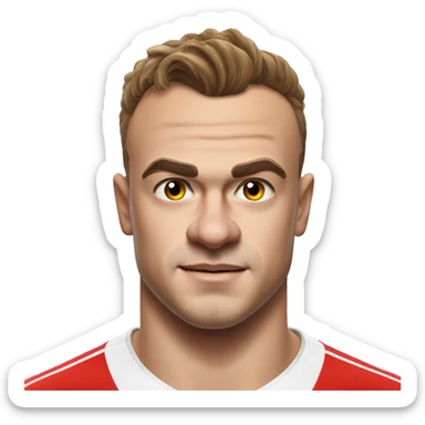 face of soccer player Xherdan Shaqiri sticker
