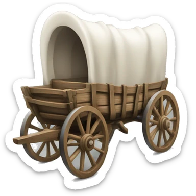 An Oregon trail wagon sticker