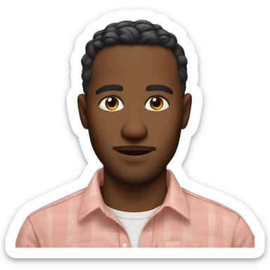 solo male portrait in shirt andry sticker