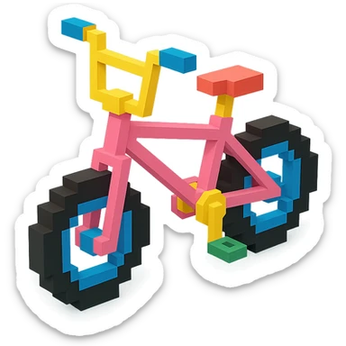 розовый велосипед BMX, no background sticker