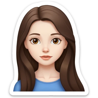  beautiful pale brunette girl with long hair 💁🏻‍♀️ sticker