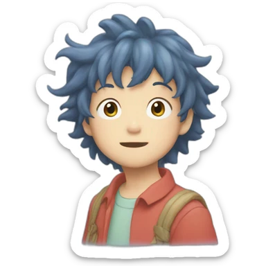 Ponyo of Ghibli anime sticker