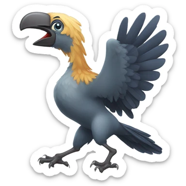 Giant fighting bird sticker