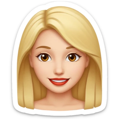 Seductive smile sticker