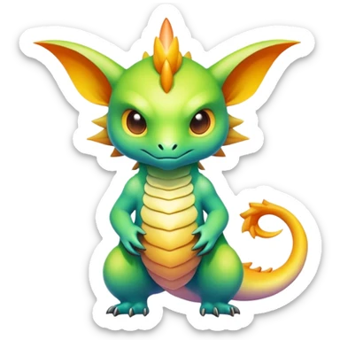 Epic divine complex gradients aesthetic-Fakémon-creature-scenery sticker