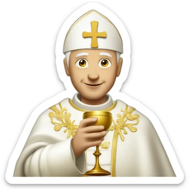 pope holding the Eucharist sticker