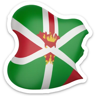 Basque country flag (apple style) sticker