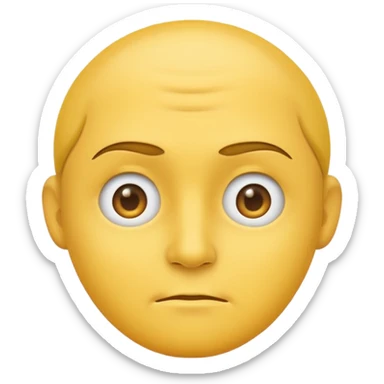 side eye emoji, classic yellow face, subtle expression, simple style sticker