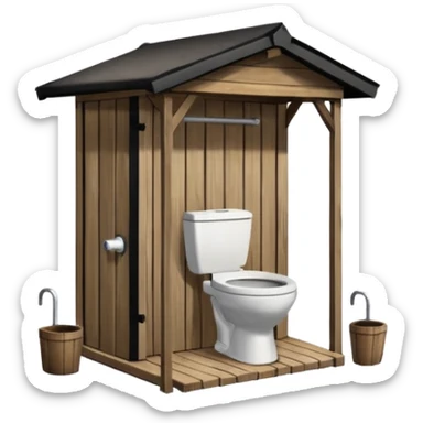 outdoor toilet sticker