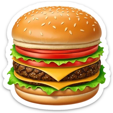 Hamburger emoji small sticker