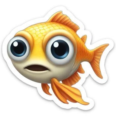 big eyed fish sticker