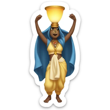 full body female genie coming out of lamp emoji sticker