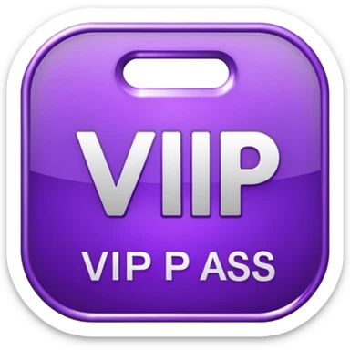 purple vip pass (iphone styled) sticker