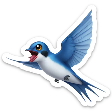 Flying swallow sticker