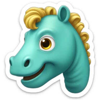 Hippocampe avec nageoires sticker