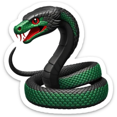 Black cobra with Thai flag in black theme sticker