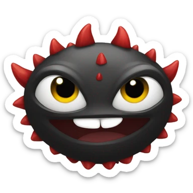 Dragón negro de ojos rojos sticker
