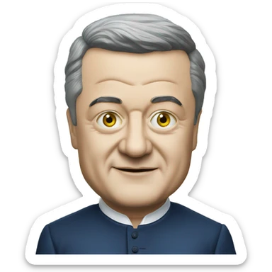 poroshenko and Ukrainian flag sticker