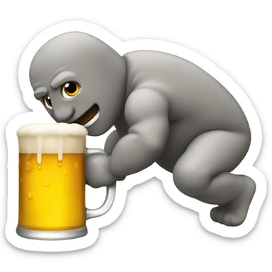 crawling to beer sticker