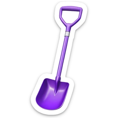purple shovel sticker