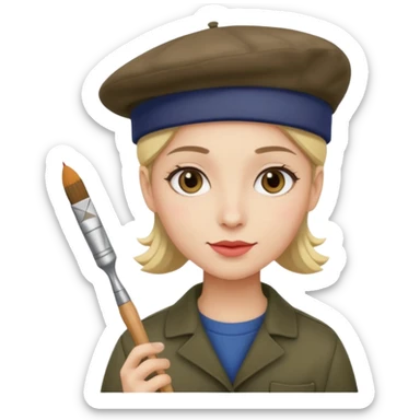 artiste peintre à sticker