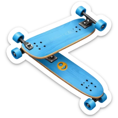 Skate board, blue sticker