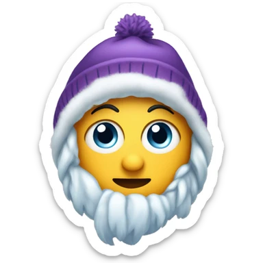 eyeroll with winter cap sticker