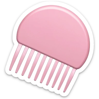 pastel pink round comb sticker