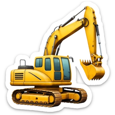 excavator sticker