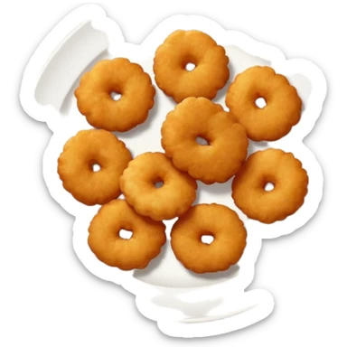 A bunch of chicken nuggets doing six seven sticker