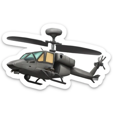 Raccoon flying AH-64  sticker