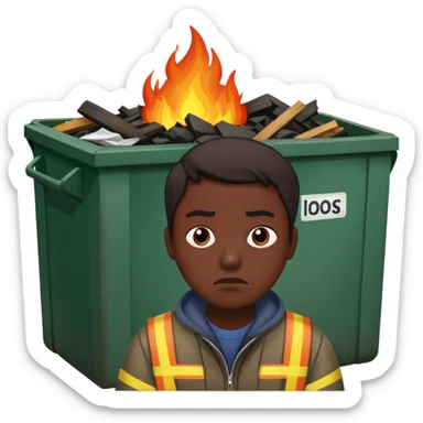 Dumpster fired sticker
