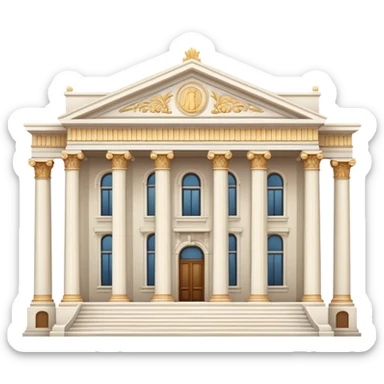 museum building with columns sticker