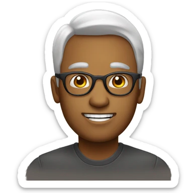 homem de toca com óculos  sticker