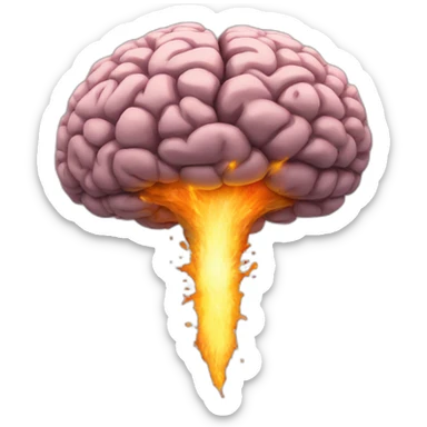 brain explosion sticker