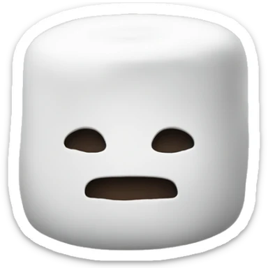 marshmallow with no face sticker